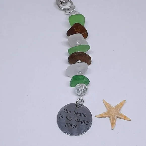 Sea Glass Keychain - Picture 2 of 2